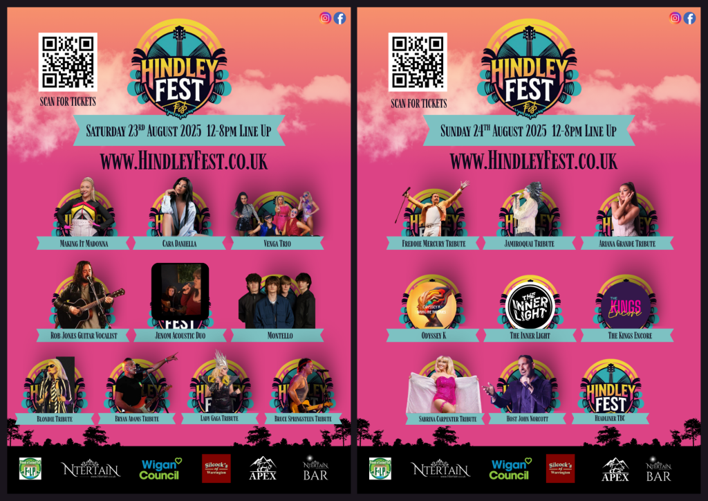 Hindley Fest Full Weekend Line Up